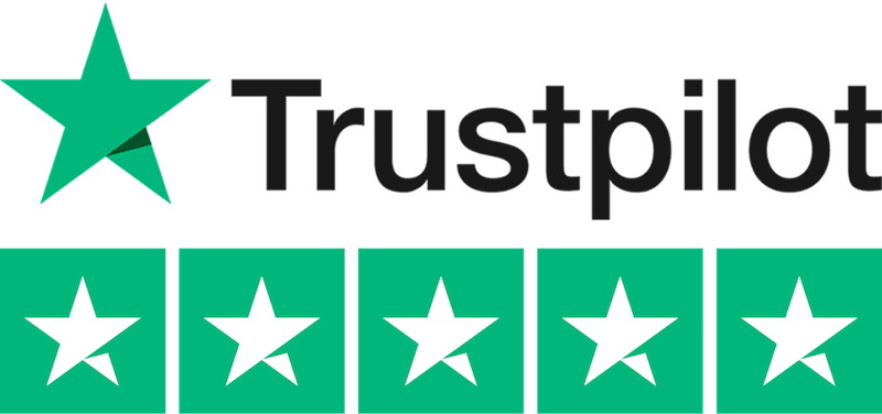 5 star rating on Trustpilot